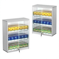 Présentoir mural antivol en alliage d'aluminium Xinanda pour cigarettes, 3 niveaux, à poussée automatique rapide, pour supermarché