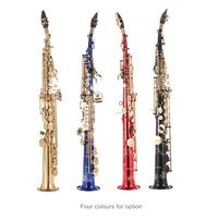 Wholesale Durable High Quality Wind Instruments Bb Tone Straight soprano Saxophone Brass Instrument with Accessories