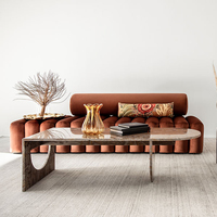 Banc d'entrée moderne pour la maison, pouf rond pour salon, canapé blanc, tabouret de chambre à coucher