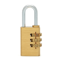 Serrure de voyage à combinaison en laiton à code à 3 chiffres, cadenas de sécurité anti-voleur à clé pour casiers de gymnastique, utilisation sûre, vente à chaud de 21-3
