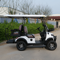 Voiture de golf électrique 4x4 de performance, buggy tout-terrain surélevé, moteur haute puissance 72V au lithium avec panier avant et porte-armes