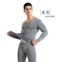 Vente en gros Hiver Hommes Polaire Doublé Sous-Vêtements Thermiques Chauffants Caleçon Long pour Hommes Ensemble Haut et Bas