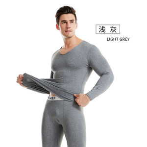 Venta al por mayor de ropa interior térmica con forro polar de invierno para hombres Calzoncillos largos para hombres Conjunto superior e inferior - Product Image 3