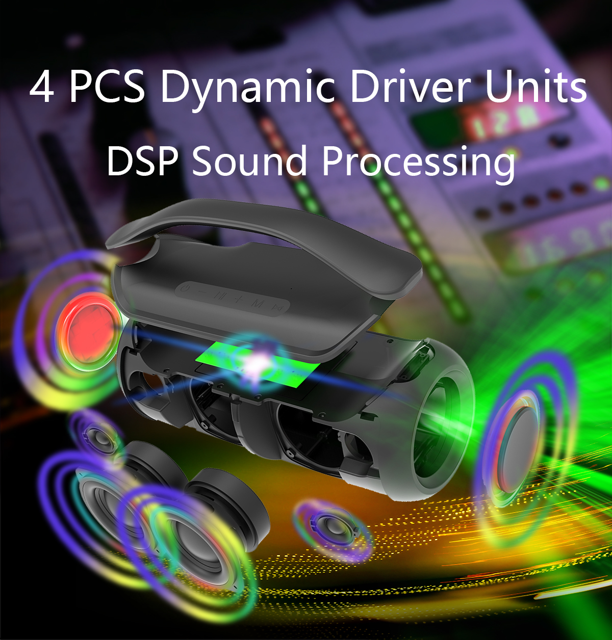 SODLK 100 Вт Высококачественный большой мощный высококлассный портативный уличный динамик, музыкальная Водонепроницаемая колонка с вибрацией и ручкой, Bluetooth-динамик