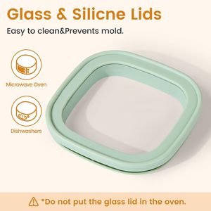 Bocal de rangement alimentaire personnalisé en verre borosilicate de haute qualité pour cuisine, réutilisable, avec couvercle en plastique - Product Image 6
