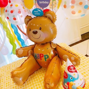 Palloncino in lamina di alluminio a forma di <span class=keywords><strong>orsetto</strong></span> abbracciabile, simpatico cartone animato, per feste di <span class=keywords><strong>compleanno</strong></span> e laurea, Happy Bear - Product Image 3