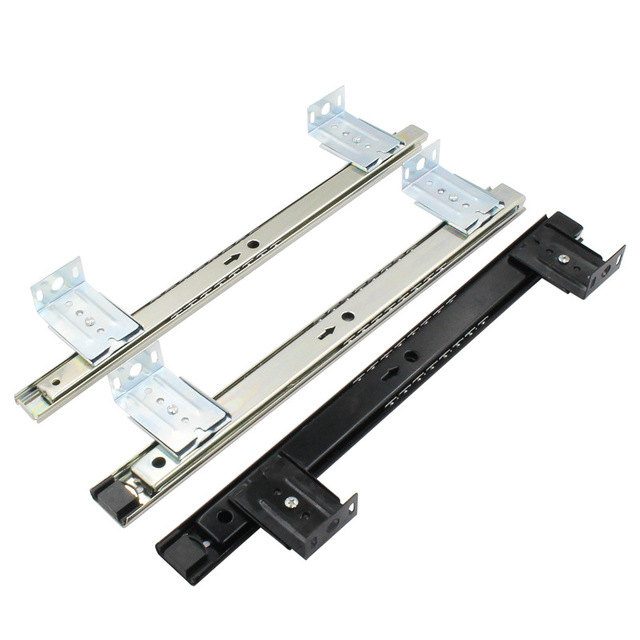 Office Hardware Keyboard Tray Ball Bearing Drawer Slide Rail Computer Desk Keyboard Adjustable Drawer Slides