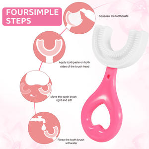 PEGCIZ KidsToothbrush sikat silikon Grade makanan kepala bulu lembut 360 desain pembersih gigi Oral untuk balita anak-anak - Product Image 6