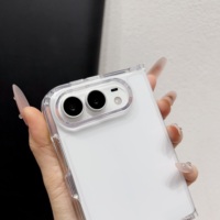 Étui de luxe transparent anti-jaunissement pour iPhone 18 Ultra Fold, coque de téléphone portable transparente antichoc de haute qualité