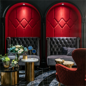 Meubles de bar en forme de U et en forme de L sur mesure, sièges de banquette demi-ronds à dossier haut, canapé de bar <span class=keywords><strong>pour</strong></span> boîte de nuit - Product Image 4