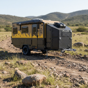 Conquer Falcon Remorque de camping <span class=keywords><strong>4x4</strong></span> tout-terrain aux normes australiennes avec suspension pneumatique, cuisine coulissante, rangement avant et espace de rangement modulé moderne - Product Image 1