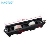 Poulie à rouleaux à double roue en plastique moderne de haute qualité HAOTUO HT1030, épaisseur 3 mm, pour porte coulissante, porte de garage, hôtel