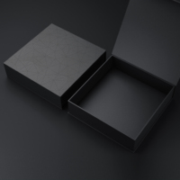 Caja de regalo de cartón reciclable personalizable Imán de inserción de espuma negra para pequeñas empresas para laminación mate de crema facial para ojos