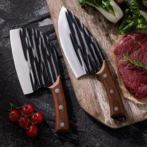 OooBee Forged Coating Blade Lightweight Women's Kitchen Knife Round Tip Universal Household Kitchen Knife Serbian Chef Knife