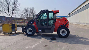 Mini <b>Small</b> Compact Rotating Tyre 4X4 Telehandlers Crane 3 Ton 16m 17m 18m Forklift Telehandler Telescopic Loader Price - Product Image 5