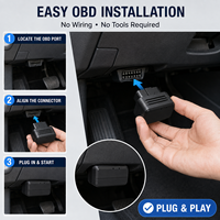 Traceur GPS OBD 4G pour véhicule, localisateur de voiture Plug and Play avec positionnement en temps réel et gestion multi-véhicules