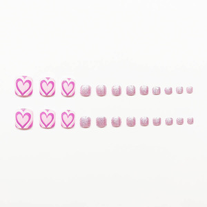 Cheap Toe Press on Nails Factory Fashion Simplicity Press on Toe Nails Purple Heart Shining Brightly Press Diseños <span class=keywords><strong>de</strong></span> <span class=keywords><strong>uñas</strong></span> para <span class=keywords><strong>pies</strong></span> - Product Image 3