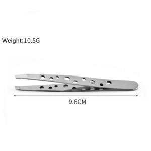 Pince à épiler professionnelle à pointe inclinée en acier inoxydable avec pince pour pince à épiler les cils - Product Image 3