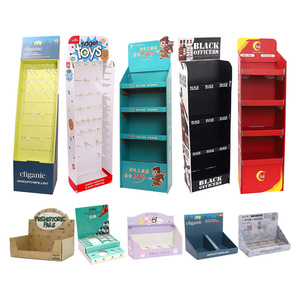 FSC Certified Corrugated Cardboard POS <b>Display</b> <b>Stand</b> Adjustable Multi-Tier Foldable Retail Floor Counter <b>for</b> Enhanced Promotion - Product Image 5