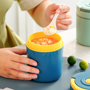 Stainless Steel <b>Lunch</b> <b>Box</b> Cylinder With Seal Lid Portable Soup Container For Office Workers - Product Image 2