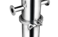 Filtre à air en acier inoxydable 316L de 5 pouces avec cartouche filtrante en PTFE pour la stérilisation des gaz, boîtier de filtre de ventilation, certifié CE
