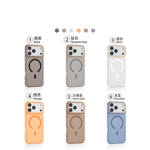 Funda transparente de lujo magnética para <span class=keywords><strong>iPhone</strong></span> 17 16 15 14 13 12 11 Pro Max Plus funda trasera de carga inalámbrica fundas transparentes - Product Image 2