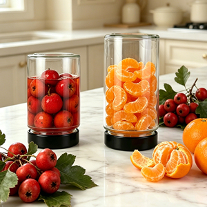 Juego de Recipientes de Vidrio para Almacenamiento de Alimentos <span class=keywords><strong>con</strong></span> Tapas Herméticas de Rosca, Recipientes Apilables para Cocina y Despensa - Product Image 3