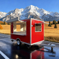 Petit chariot de vente de nourriture portable Ramen Halal Dinde Pâtes Churros Remorque alimentaire pour moto Camions de nourriture à vendre en Chine
