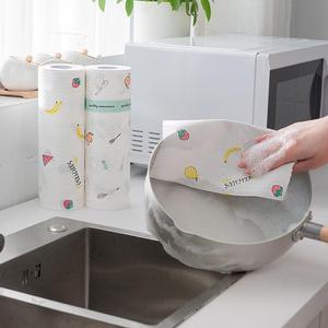 Chiffons de nettoyage jetables pour cuisine, épais, sans peluches, double usage sec/humide, motif imprimé, rectangulaires - Product Image 2