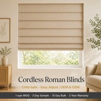 Persianas Romanas Inalámbricas Personalizadas, Fabricante OEM ODM, Cortinas Opacas para Ventanas, Persianas Romanas Seguras para Niños, Venta al por Mayor para Proyectos Hoteleros