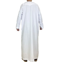 Nouvelle Collection 2026 – Robe Arabe Blanche de Haute Qualité à Col Rond, Style Moyen-Orient, Thobe de Dubaï pour Hommes Musulmans – Vêtements Islamiques en Gros