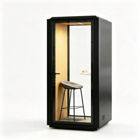 Cabines de réunion insonorisées acoustiques avec écran LED, design mobile et démontable pour hôpitaux et centres commerciaux, cabine insonorisée portable