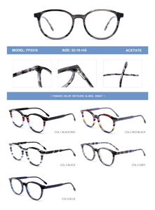 Montures <span class=keywords><strong>de</strong></span> lunettes incassables avec logo personnalisé, lunettes <span class=keywords><strong>de</strong></span> <span class=keywords><strong>lecture</strong></span> rondes anti-lumière bleue <span class=keywords><strong>de</strong></span> luxe en acétate vintage pour femmes - Product Image 2