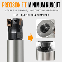 Barre de perçage anti-vibration HSS, type verrouillable, porte-outil allongé, tête filetée remplaçable, pour tour CNC et fraiseuse