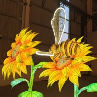 Linternas LED de Seda Chinas Impermeables con Formas de Plantas, Decoraciones para Festivales al Aire Libre, Halloween/Día de Acción de Gracias/Navidad/Año Nuevo