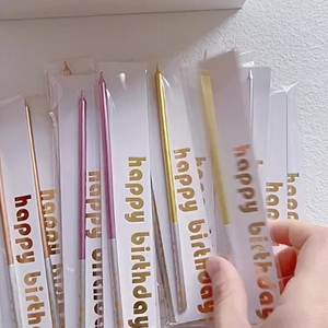 Huaming Hot Sell Long Skinny Metallic Spiral <span class=keywords><strong>Happy</strong></span> <span class=keywords><strong>Birthday</strong></span> Candles Fancy Single Pack Gold/Sliver <span class=keywords><strong>Birthday</strong></span> Cake <span class=keywords><strong>Candle</strong></span> in Bulk - Product Image 1