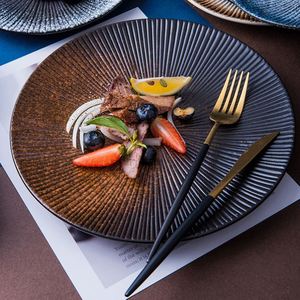 Assiettes de style japonais pour steak, plats occidentaux, desserts et sushis, 8 et 10 pouces, pour la maison et les restaurants - Vente chaude directe usine - Product Image 2