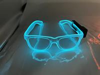 Lunettes de soleil à obturateur lumineuses à led colorées El Wire Neon Lunettes de fête à led pour le festival