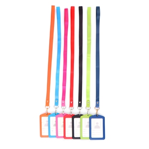 Achat en gros : Lanière en nylon confortable à porter avec étui porte-badge en cuir PU pour hommes d'affaires, employés, enseignants, coursiers, serveurs - Product Image 1