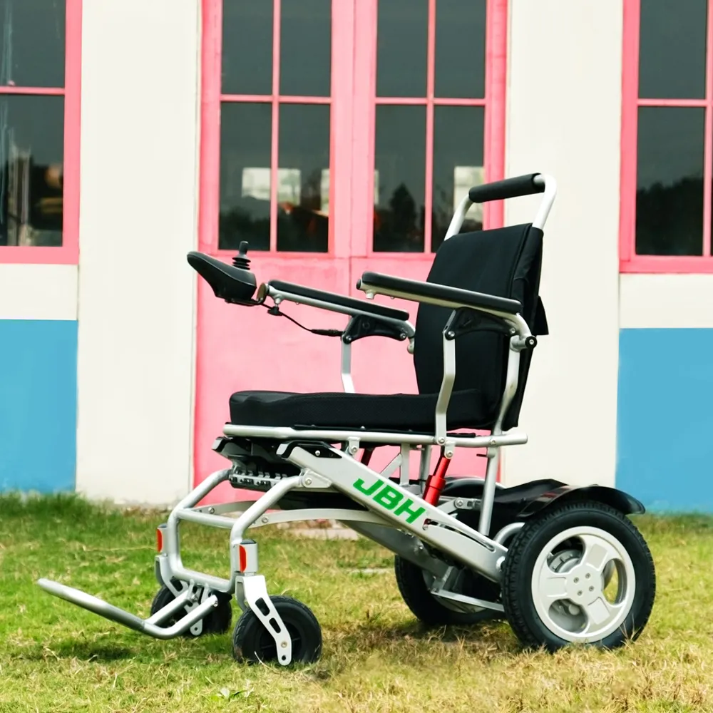 Silla eléctrica de aleación de aluminio para niños, silla de ruedas eléctrica con amortiguador, la más barata