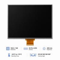 Módulo de Pantalla LCD TFT Industrial de 15 Pulgadas, 1024*768 IPS LVDS 20 Pines JD9168S, Pantalla LCD de 400 Nit para Control de Automatización HMI