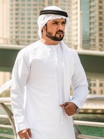 Nouvelle Collection 2025 – Ensemble 3 Pièces Respirant pour Hommes : Robe Abaya, Turban et Choli pour Cérémonies Religieuses (Vente en Gros)