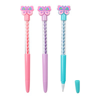 Ensemble de stylos gel fantaisie papillon coloré pour enfants, étudiants et amateurs d'art-liquide scintillant, design mignon, écriture lisse