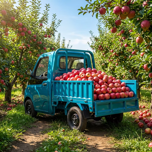Esun Mini Truck Elettrico Blu con Guida a Destra, Batteria agli Ioni di Litio Ternaria, Autonomia 45km/h, Sedili in Pelle, Finestrini Elettrici, A/C - Product Image 1
