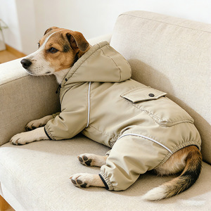 Ropa de invierno para perros, chaqueta gruesa con capucha, ropa de otoño e invierno para razas pequeñas y medianas, conjunto cálido acolchado - Product Image 1
