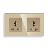 Prise murale intelligente WiFi multifonction Bingoelec 16A double 3 broches Tuya avec petit bouton et indicateur LED
