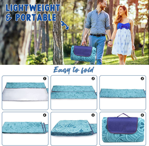 Mantas grandes para pícnic, 3 capas, impermeables, plegables, para acampar al aire libre, para <span class=keywords><strong>Parque</strong></span> de playa - Product Image 6