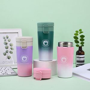 Venta al por mayor de fábrica: Tazas de café de 380 ml, termos de viaje de acero inoxidable, vasos térmicos, botellas de agua con degradado de color. - Product Image 4