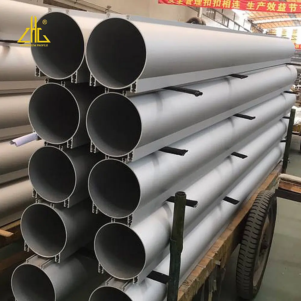 Anodised Large Diameter Ribbed Aluminum Water Round Tube Aluminium Irrigation Exhaust Pipe