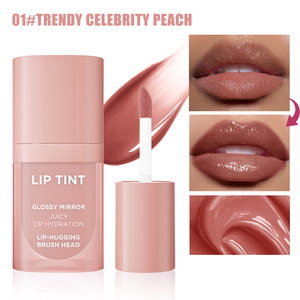 Natural Long Lasting Mini Rubber Paint Fat Oil Liquid <b>Lip</b> Gloss for Daily Makeup Custom Logo <b>Lip</b> Tint Mirror Hot Selling - Product Image 4